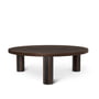 ferm Living - Post Coffee Side Table Lines, Ø 100 cm, smoked oak / black