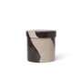 ferm Living - Inlay Stoneware container, Ø 14,5 cm, sand / brown