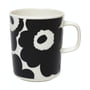 Marimekko - Oiva Unikko Mug with handle, 250 ml, black / white