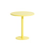 Petite Friture - Week-End Bistro table Outdoor, Ø 70 cm, yellow