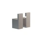 Frost - Quadra Wall hook 8, brushed stainless steel (set of 2)