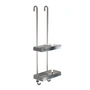Frost - Nova2 Shower tray to hang double, polished stainless steel