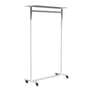 Frost - Bukto Coat rack with castors and shelf 100 cm, polished stainless steel / white
