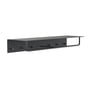 Frost - Unu wall coat rack with hook and bar, 1000 mm, black / black