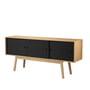 FDB Møbler - A85 Butler Sideboard, natural lacquered oak / black