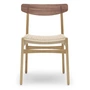 Carl Hansen - CH23 Chair, oiled oak / oiled walnut / natural wicker (cover cap walnut)