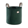 Nobodinoz - Savanna Storage basket, Ø 35 x H 40 cm, jungle green