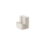 Kristina Dam Studio - Offset Candle holder, H 10 cm, light grey