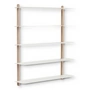 Gejst - Nivo Wall shelf E, light oak / white