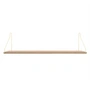 Frama - Shelf Shelf 80 x 20 cm, oak white oiled / brass