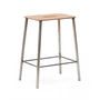 Frama - Adam Stool, H 50 cm, natural leather / untreated steel