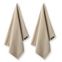 Humdakin - Organic cotton tea towel, 45 x 70 cm, light stone (set of 2)