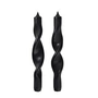 Broste Copenhagen - Twist Candles, simply black (set of 2)