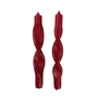Broste Copenhagen - Twist Candles, truely red (set of 2)