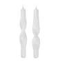 Broste Copenhagen - Twist Candles, pure white (set of 2)