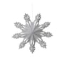 Broste Copenhagen - Christmas Snowflake Decorative pendant, Ø 30 cm, silver