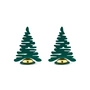 Alessi - Bark for Christmas, Place card holder, green (set of 2)
