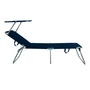 Fiam - Amigo 40+ Sun three-legged lounger with sun canopy, dark blue
