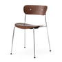 & Tradition - Pavilion Chair, frame chrome / walnut lacquered