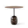 & Tradition - Lato Side table oval 40 x 50 cm, H 45 cm, walnut / Emparador marble