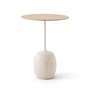 & Tradition - Lato Side table round Ø 40 cm, H 50 cm, oak / Crema Diva marble