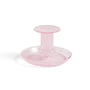 Hay - Flare Candlestick, Ø 11 x H 7.5 cm, pink / white
