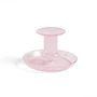 HAY - Flare Candlestick, Ø 11 x H 7.5 cm, pink / white