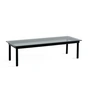 HAY - Kofi Coffee table with glass top, 140 x 50 cm, black / transparent grey