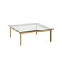 HAY - Kofi Coffee table with glass top, 100 x 100 cm, oak / clear