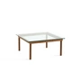 HAY - Kofi Coffee table with glass top, 80 x 80 cm, walnut / clear