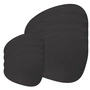 Lind DNA - Gift set Curve L, Core mottled anthracite (4 placemats + 4 glass coasters)