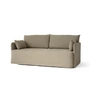 Audo - Offset 2-seater sofa with removable cover, Cotlin poppy seed