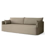 Audo - Offset 3 seater sofa with removable cover, Cotlin poppy seed