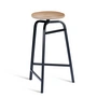 Northern - Treble Tabouret de bar, cuir noir / brun