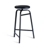 Northern - Treble Tabouret de bar, noir / cuir noir