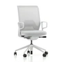 Vitra - ID Mesh , soft grey, FlowMotion with forward tilt/seat depth adjustment, ring armrests (castors for hard floors)