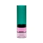 Hübsch Interior - Crystal tealight holder / vase, green / pink