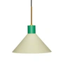 Hübsch Interior - Metal pendant light, green / brown
