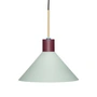 Hübsch Interior - Metal pendant light, mint / burgundy