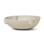 Ferm Living - Bowl Ceramic Candle Holder, Ø 27 x H 6,8 cm, light grey