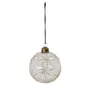 House Doctor - Glas Star Christmas tree ball, Ø 8 cm, clear / silver