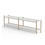 NINE - BOLT Shelf 53 x 200 cm 2 shelves, oak / gray