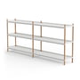 NINE - BOLT Shelf 88 x 200 cm 3 shelves, oak / grey