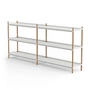 NINE - BOLT Shelf 88 x 200 cm 3 shelves, oak / gray