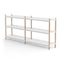 NINE - BOLT Shelf 88 x 200 cm 3 shelves, oak / white