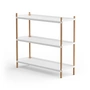 NINE - BOLT Shelf 88 x 100 cm 3 shelves, oak / white