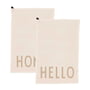 Design Letters - Favourite Tea towel, Hello / Home, off-white (set of 2)