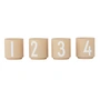 Design Letters - Porcelain mini mug (set of 4), beige