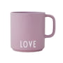 Design Letters - AJ Favourite Porcelain mug with handle, Love / lavender