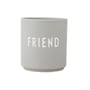 Design Letters - AJ Favourite porcelain mug, Friend / cool gray